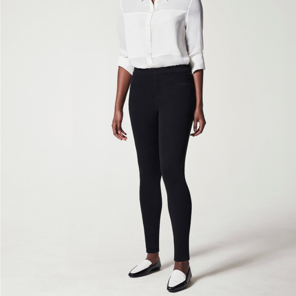 Spanx Black Jeanish Ankle Pull on Leggings